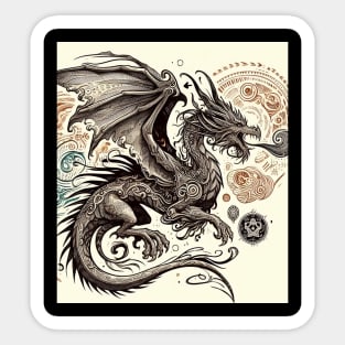 Oriental dragon Sticker